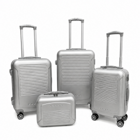 T-HC-716 SET OF 4 Silver Premium Hard Shell Suitcases