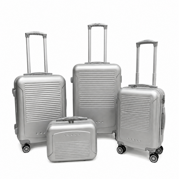 T-HC-716 SET OF 4 Silver Premium Hard Shell Suitcases