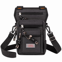 2517 Black Biker Hip-Shoulder Bag W/5 Zip (New) 2517 Black Biker Hip-Shoulder Bag W/5 Zip (New)