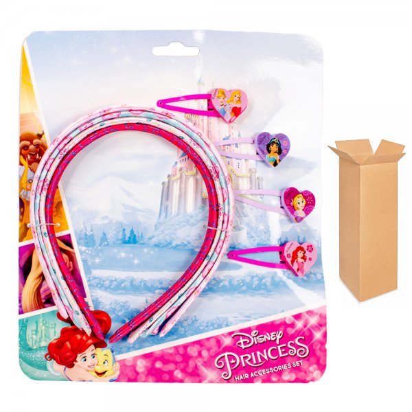 2419-7212 PRINCESS BOX 12 4PCS HAIR BAND AND 4 PCS CLIP SET