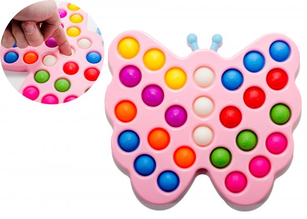 GM-1136 POP IT BUBBLE SENSORY FIDGET TOY - PINK BUTTERFLY