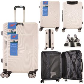 T-HC-US-1630 WHITE SET OF 2 RYAN AIR CABIN-SIZED TROLLEY SUITCAS