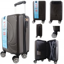T-HC-US-1633 DARK GREY RYAN AIR CABIN-SIZED TROLLEY SUITCASE