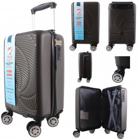 T-HC-US-1633 DARK GREY RYAN AIR CABIN-SIZED TROLLEY SUITCASE