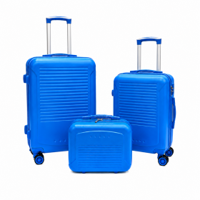 T-HC-716 SET OF 3 Blue Premium Hard Shell Suitcases