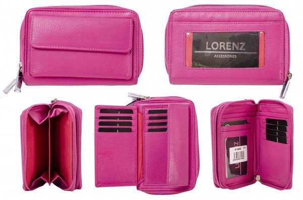 0469 LORENZ PINK LEATHER PURSE