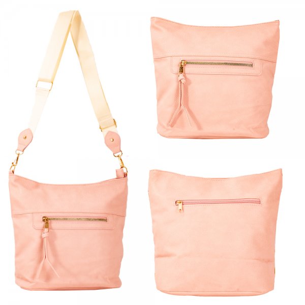 JBFB384 PINK PU SHOULDER BAG