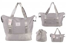 JBSH006 LIGHT GREY POLYESTER HOLDALL MULTI-USE EXPANDABLE BAG