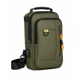 2533 Olive Green Grained Polyester Multi-Wear Bag/ Backpack