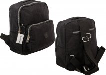 2519 CRINKLED NYLON BACKPACK BLACK