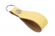 YELLOW LEATHER KEY RING