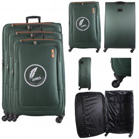 AR727 GREEN TRAVEL TROLLEY SUITCASE SET OF 3