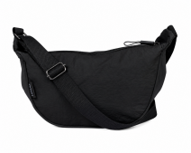 2310 Black Lorenz Top Crinkled Nylon Sling Chest Bag