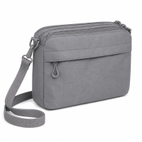 2427 Grey Triple Top Zip Ripstop Polyster W Front Zip 2427 Grey Triple Top Zip Ripstop Polyster W Front Zip