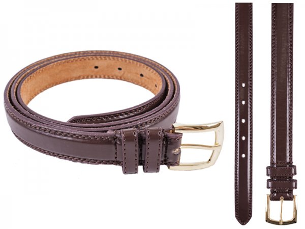 2703 1" BELT WITH SMOOTH FINISH BROWN BELT Size S (28"-32")