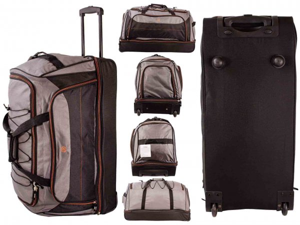 PG99-170-028-03 BLACK/GREY 30'' WHEELED ROLLER HOLDALL BAG