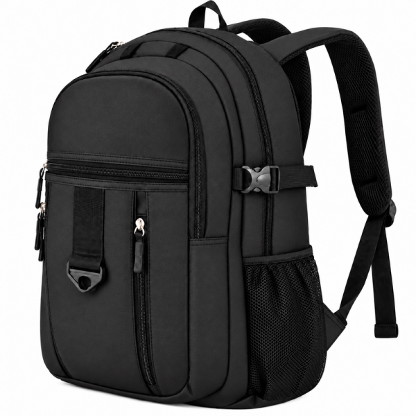 BP-102 BLACK SOLID COLOR BACKPACK