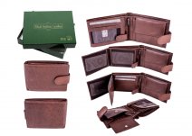 1007 TAN - RFID CARD PROTECTION GENUINE LEATHER WALLET GRN BOX