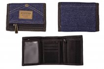 LL-43 NAVY DENIM VELCRO WALLET