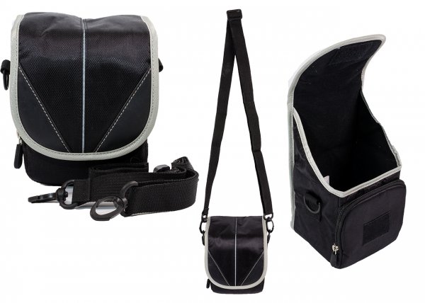 BLACK/GREY CAMERA BAG LARGE