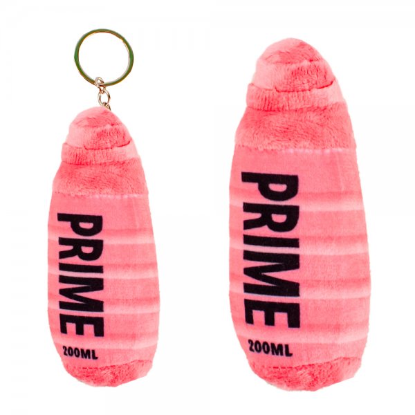 PRIME DRINK PINK PLUSH 10CM STYLE FASHION SOFT TOY KEYCHAIN