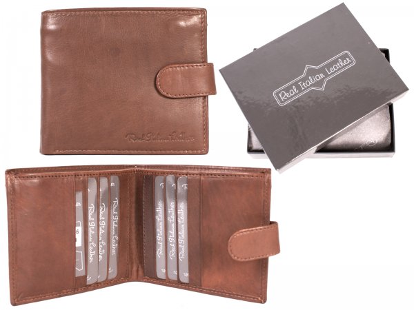 1016 TAN ITALIAN LEATHER WALLET - S106