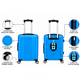 T-HC-US-1862 Blue EasyJet Cabin Travel Suitcase