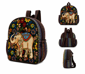 LL-220 BLACK ELEPHANT CANVAS BACKPACK