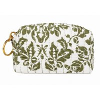 2320 Olive Floral Quilted Coin & Cosmetic Pouch 2320 Olive Floral Quilted Coin & Cosmetic Pouch