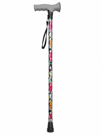 1971 Vintage Garden Floral Adjustable Walking Stick