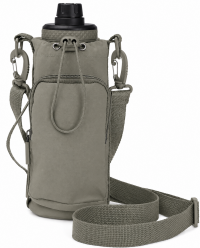 2301 Olive Grey Crinkle Nylon Practical Bottle Bag 2301 Olive Grey Crinkle Nylon Practical Bottle Bag