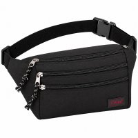 2516 Black Polyester Bum Bag (New) 2516 Black Polyester Bum Bag (New)