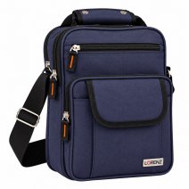 2573 Navy Large Unisex Polyester Bag wth 4 Zips & Pocket (New)