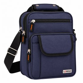 2573 Navy Large Unisex Polyester Bag wth 4 Zips & Pocket (New)