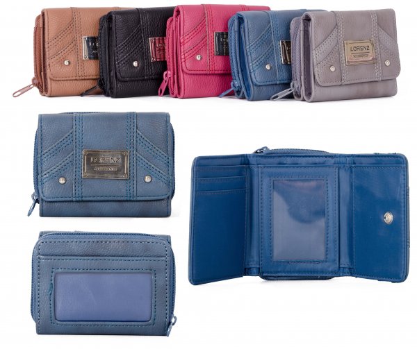 7556 BLUE T.TNE LTHR GRN PU ZIP RND PRSE