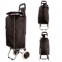 ST01 PLAIN BLACK 2-WHEEL SHOPPING TROLLEY