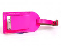 Leather Luggage Tag FLOW PINK