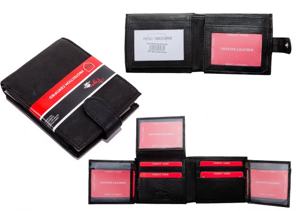 PR-09 COW NAPPA BRANDED MEN'S WALLET RFID