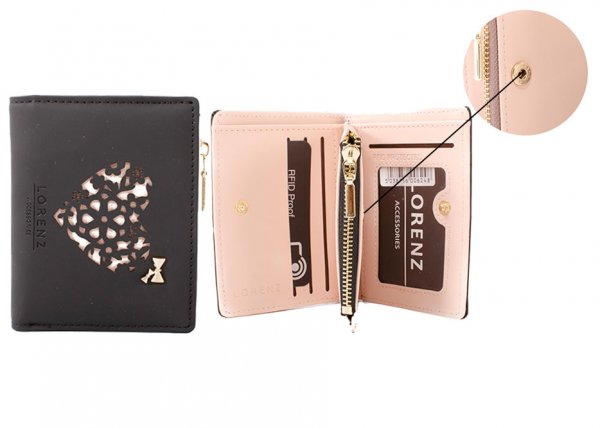 7234 LORENZ MEDIUM BLACK PURSE