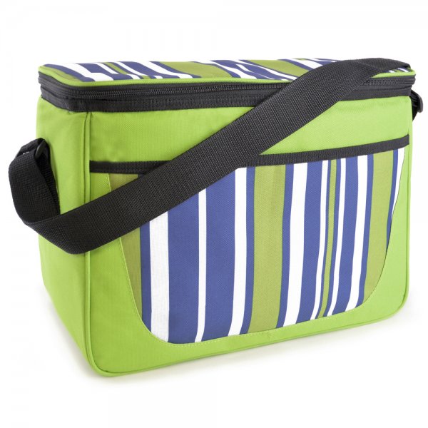 BB0914 STRIPE PRINT FAMILY COOL BAG GREEN