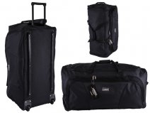 2622 Black 32" Trolley Bag with Front Pocket & Retracta