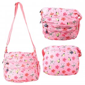 LL-178 HOT PINK FLORAL SHOULDER BAG