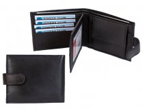 1160 Black RFID - S.Nappa N.Case with Zip & Coin Pocket