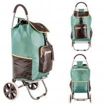 ST-174 GREEN 2-WHEEL SHOPPING TROLLEY BAG