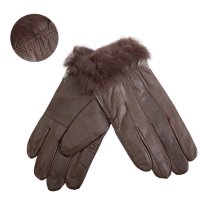 8912 DARK BROWN LEATHER GLOVES MEDIUM