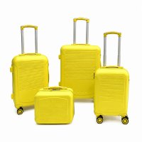 T-HC-716 SET OF 4 Yellow Premium Hard Shell Suitcases T-HC-716 SET OF 4 Yellow Premium Hard Shell Suitcases