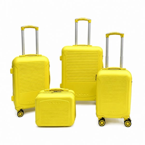 T-HC-716 SET OF 4 Yellow Premium Hard Shell Suitcases