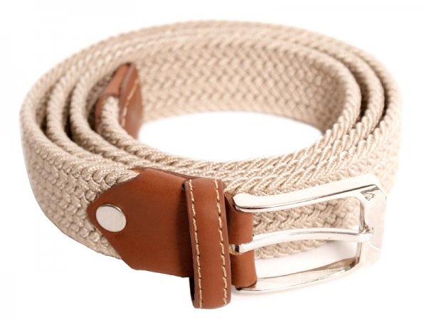 2796 UNISEX STRETCHY WOVEN BELT 1.3" TAN
