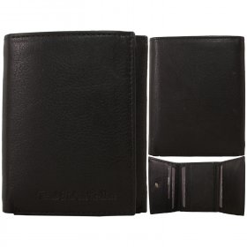 1062 BLACK ITALIAN LEATHER RFID WALLET