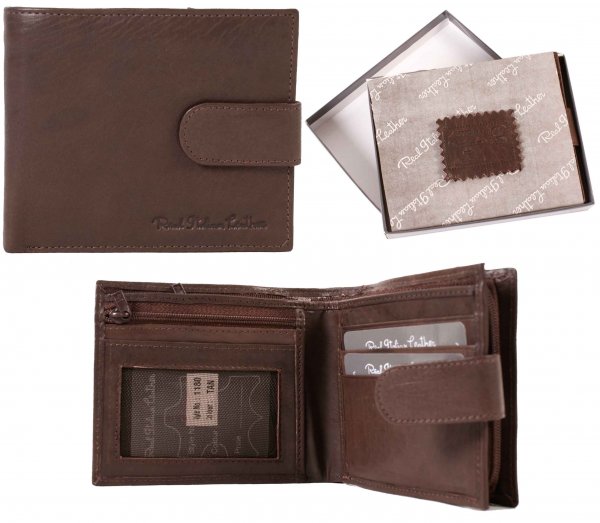 1180 TAN RFID Card Protection Genuine 100% R Leather Wallet